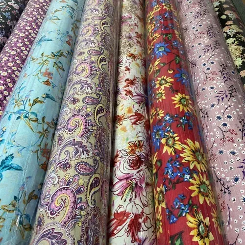 printed cotton linen fabric